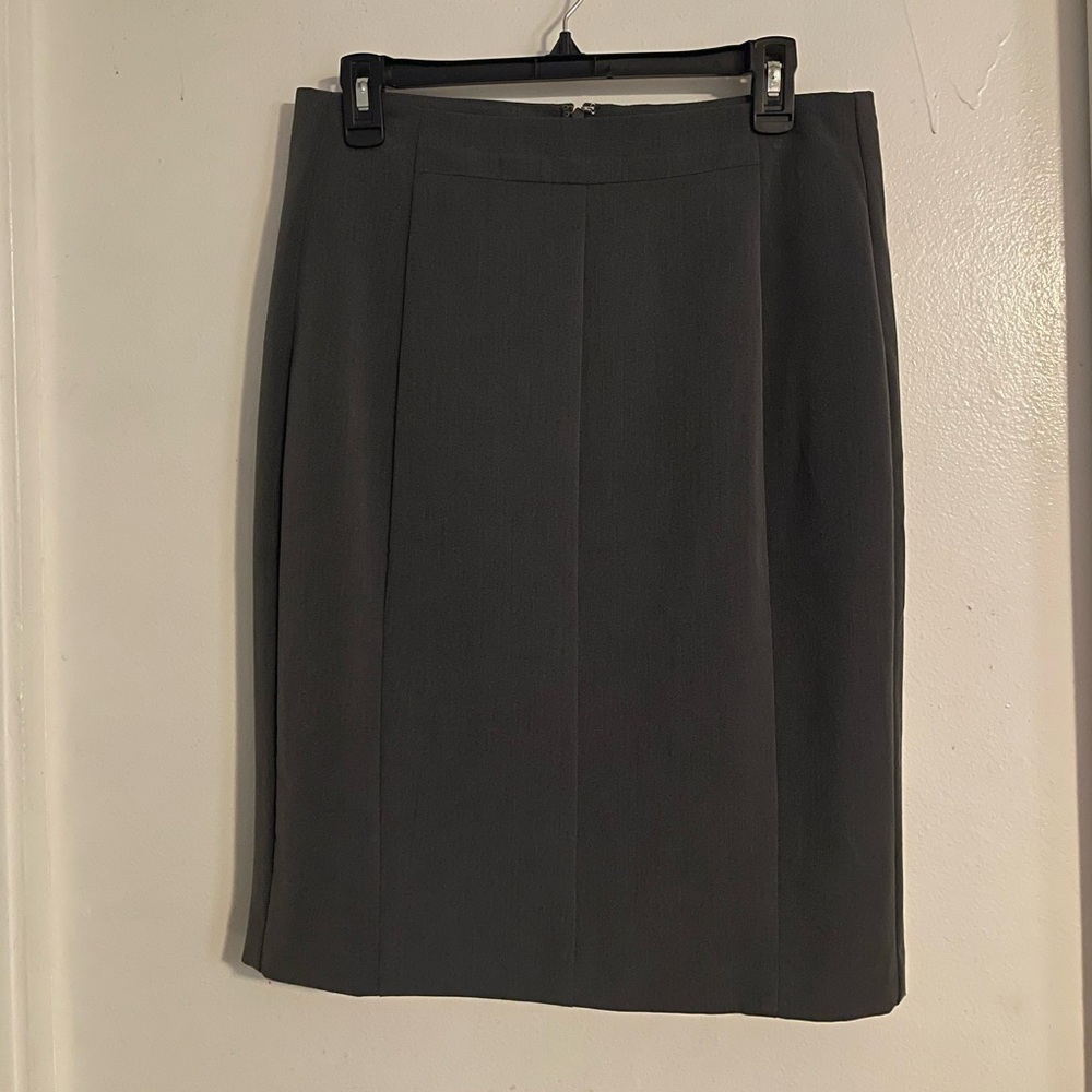 Worthington Classic Pencil Skirt Charcoal 10P
